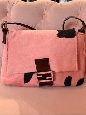 Fendi Mama Baguette Pony-Style Calfskin Shoulder Bag